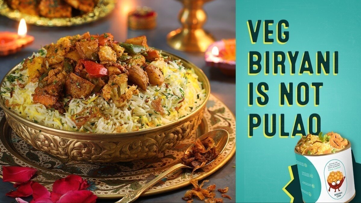 A vibrant and delicious looking plate of Veg Biryani
