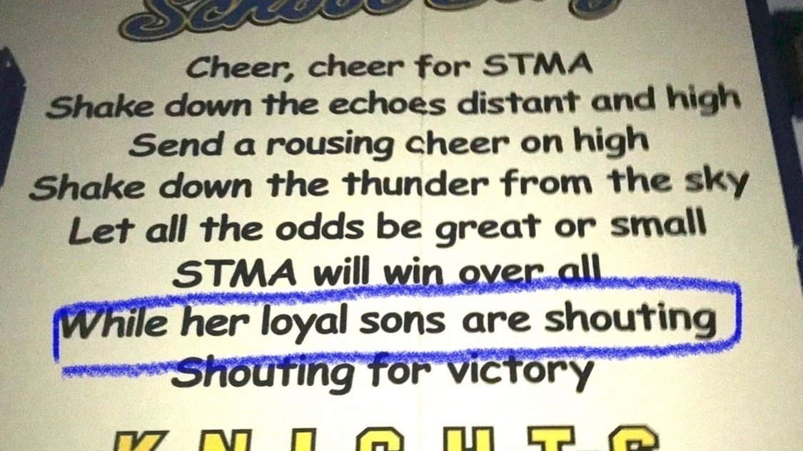 Petition · Change the gender discriminatory lyrics for the STMA Fight