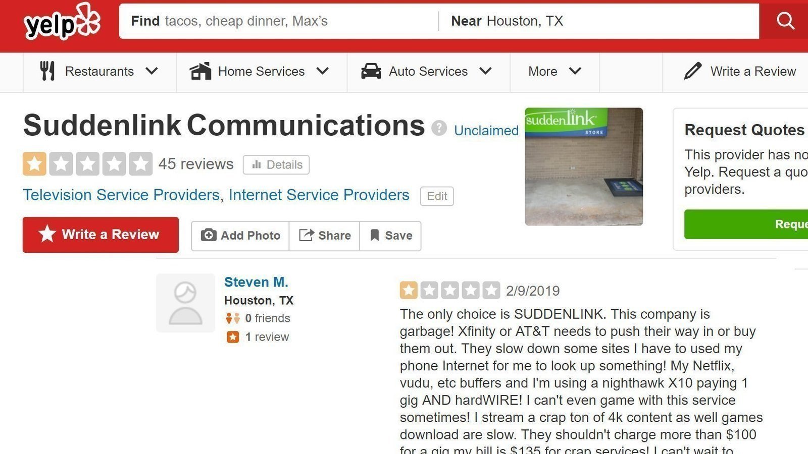 Petition · Verizon, Comcast or AT&T to provide Service in