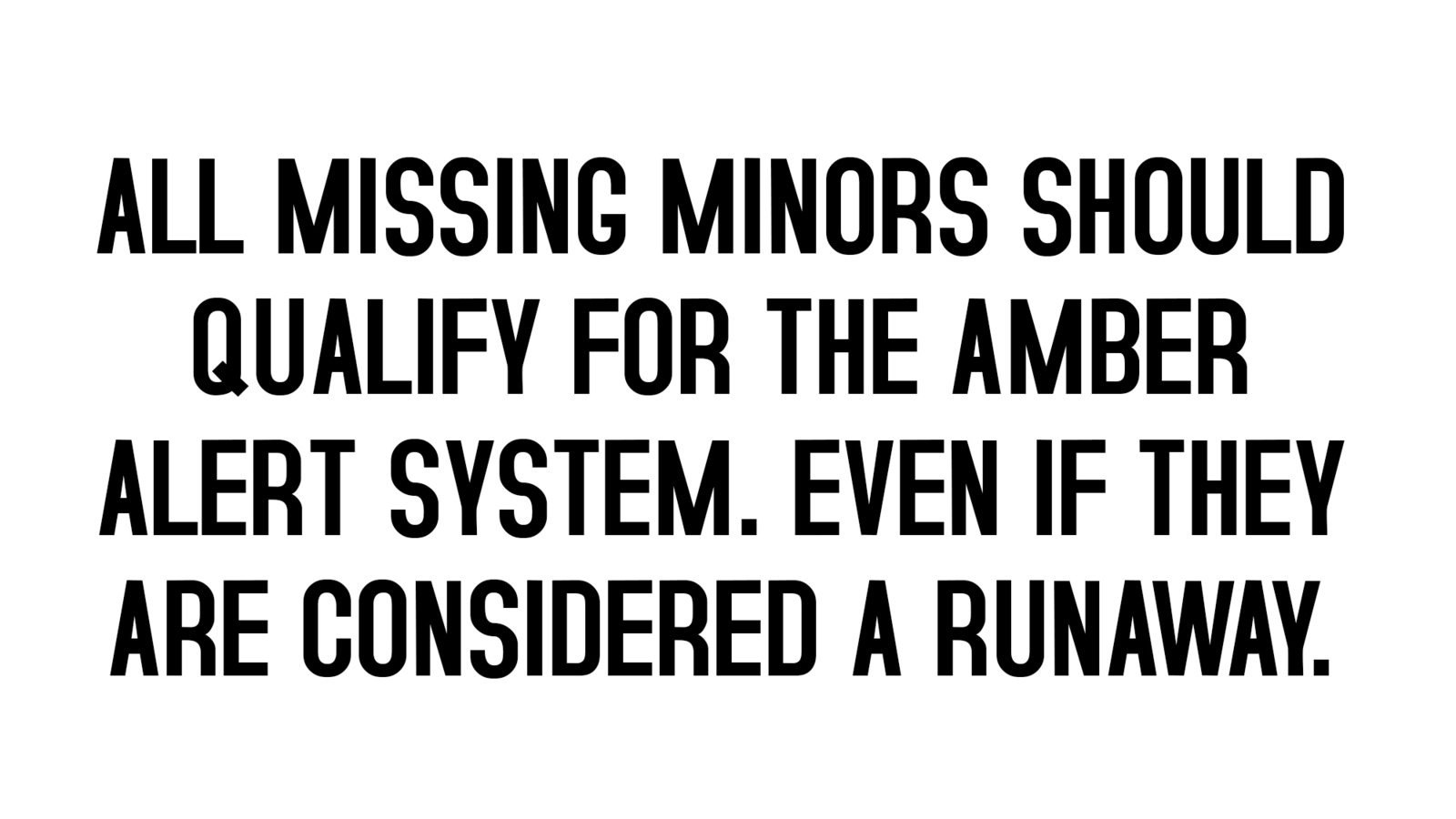 Petition · Change the Amber Alert Criteria! United States ·