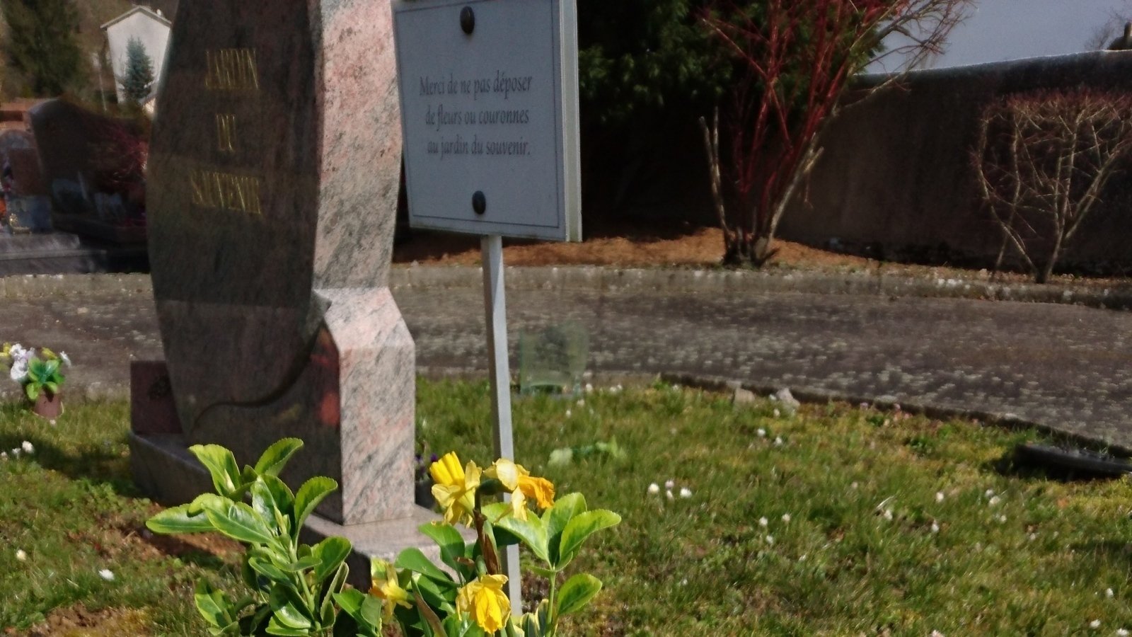 Peut-on Mettre Des Fleurs Au Jardin Du Souvenir Pétition · Interdiction de mettre des fleurs et plaques au jardin du