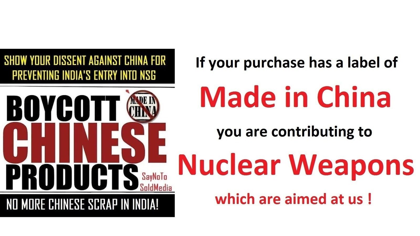 Petition · Impose ban on Chinese products A petition to PMO India
