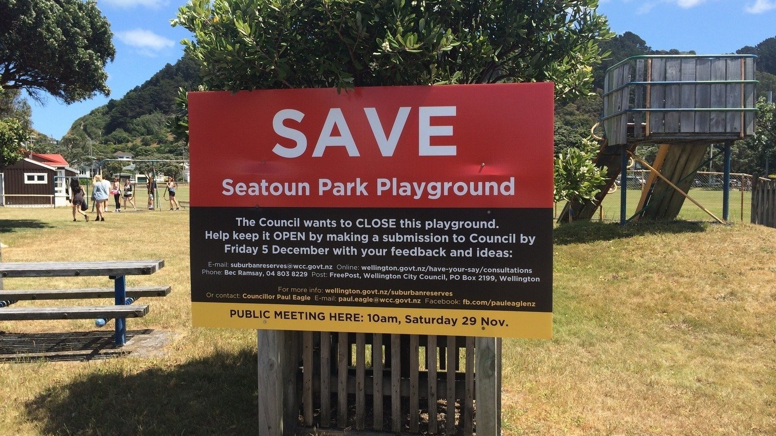 Petition · SAVE Seatoun Park Playground · Change.org