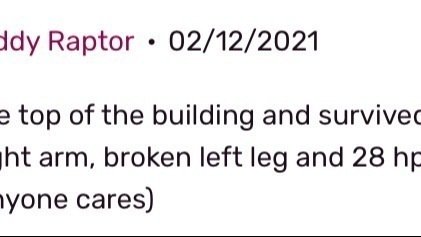 Daddy Raptor Petition · See proof that Daddy Raptor survived a 9-storey fall ...