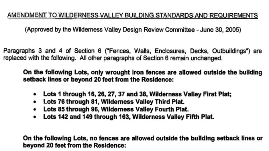Petition · Change the Wilderness Valley HOA Fence rule United States