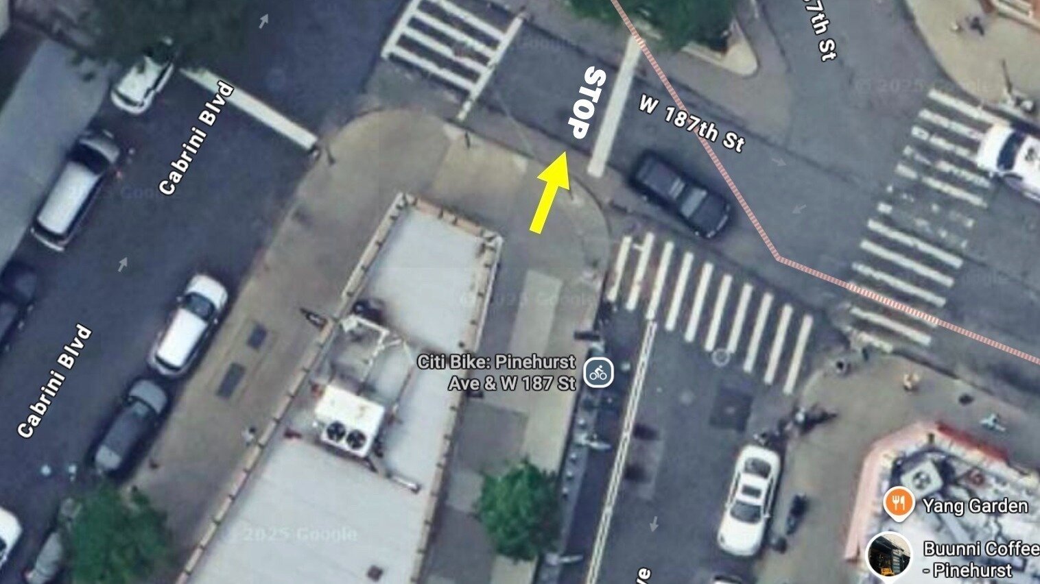 Petition · NYC DOT: Add Pavement STOP Marking at 187th & Pinehurst ...