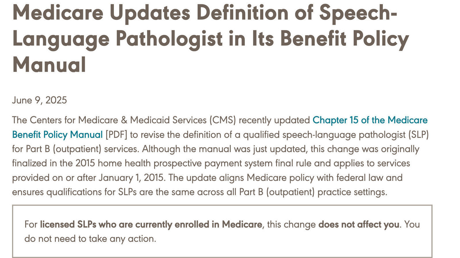 Petition · Reinstate the ability of CF-SLPs to provide services to ...
