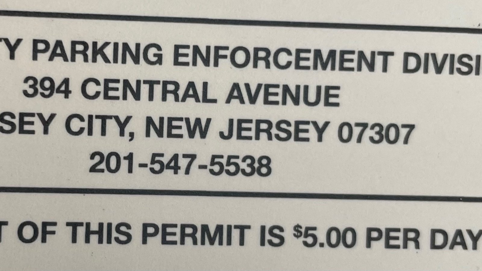 Petition · Jersey City Resident/Visitor Parking Passes United States