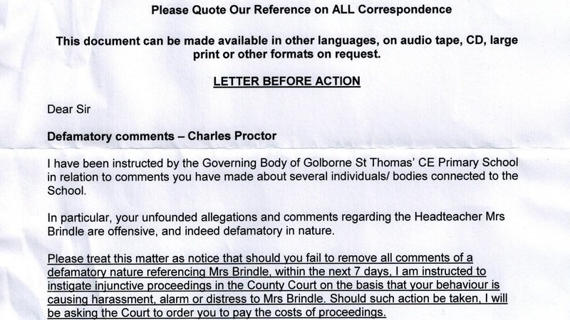 Letter Before Action >> Petition Update 8th Update On St Thomas School Petition Letter Before Action >> Petition Update 8th Update On St Thomas School Petition