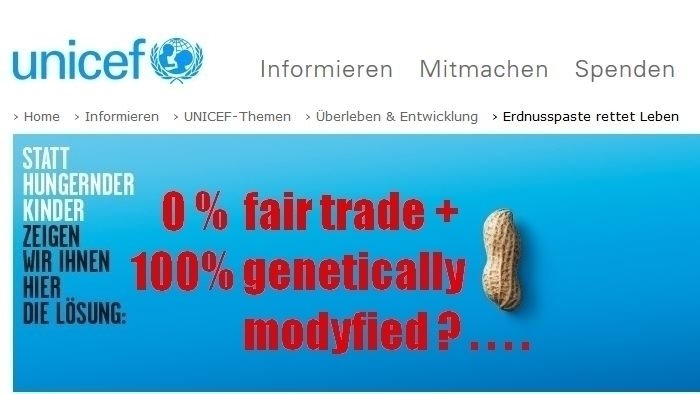 Petition Unicef Unicef Soll Fur Die Aktuelle Erdnusspasten Spendensammel Campagne Statt Genmanipulierter Erdnusse Gentechnikfreie Und Soweit Verfugbar Fair Trade Produkte Verwenden Change Org
