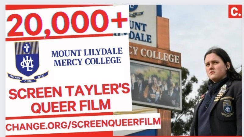 Petition · Allow Queer Film to be screened at Mount Lilydale Mercy College  - Australia · Change.org