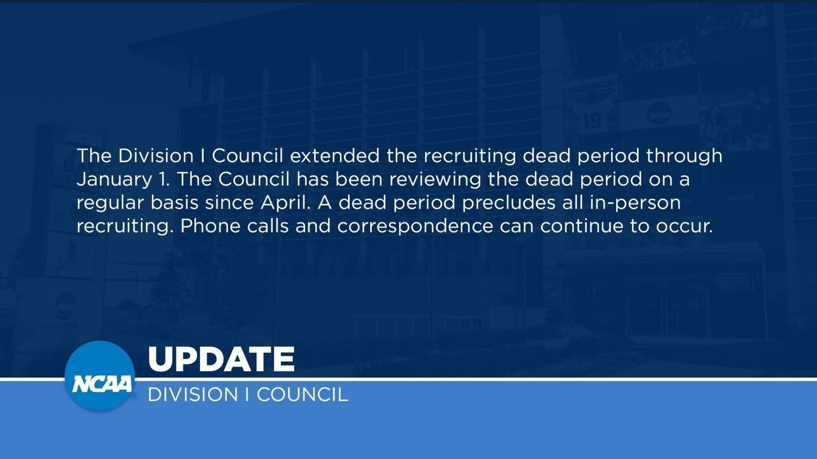 Petition · Lift the NCAA D1 Recruiting Dead Period United States