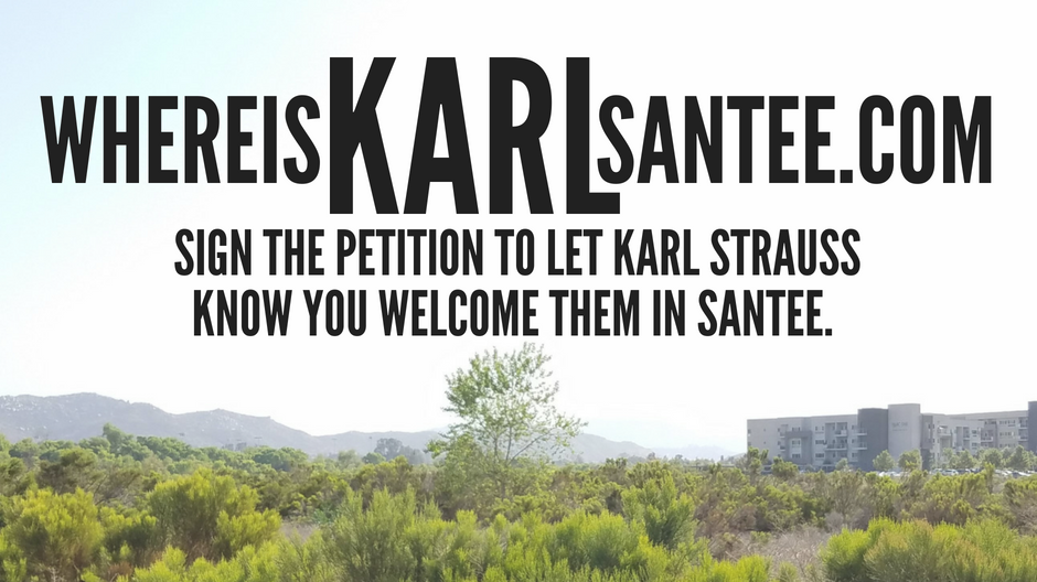 Petition · Where's KARL? Let Karl Strauss know that Santee