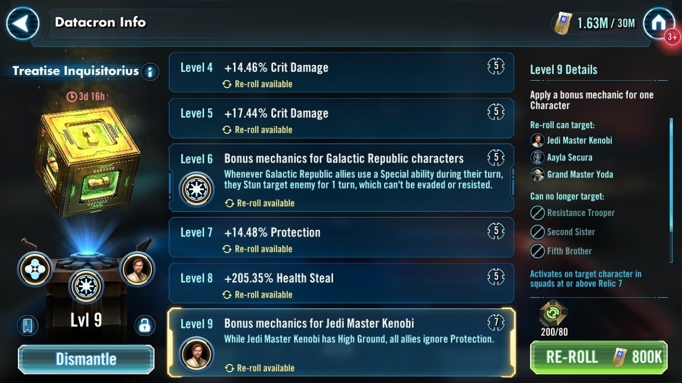 Petition · Remove Datacrons from SWGOH United States ·