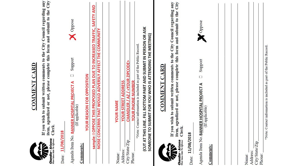 Petition Update Urgent Emails And Comment Card Submission