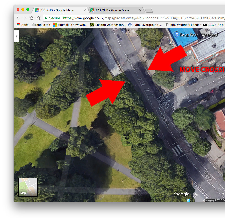 Petition · Move the zebra crossing by Grove Park Road, Wanstead to