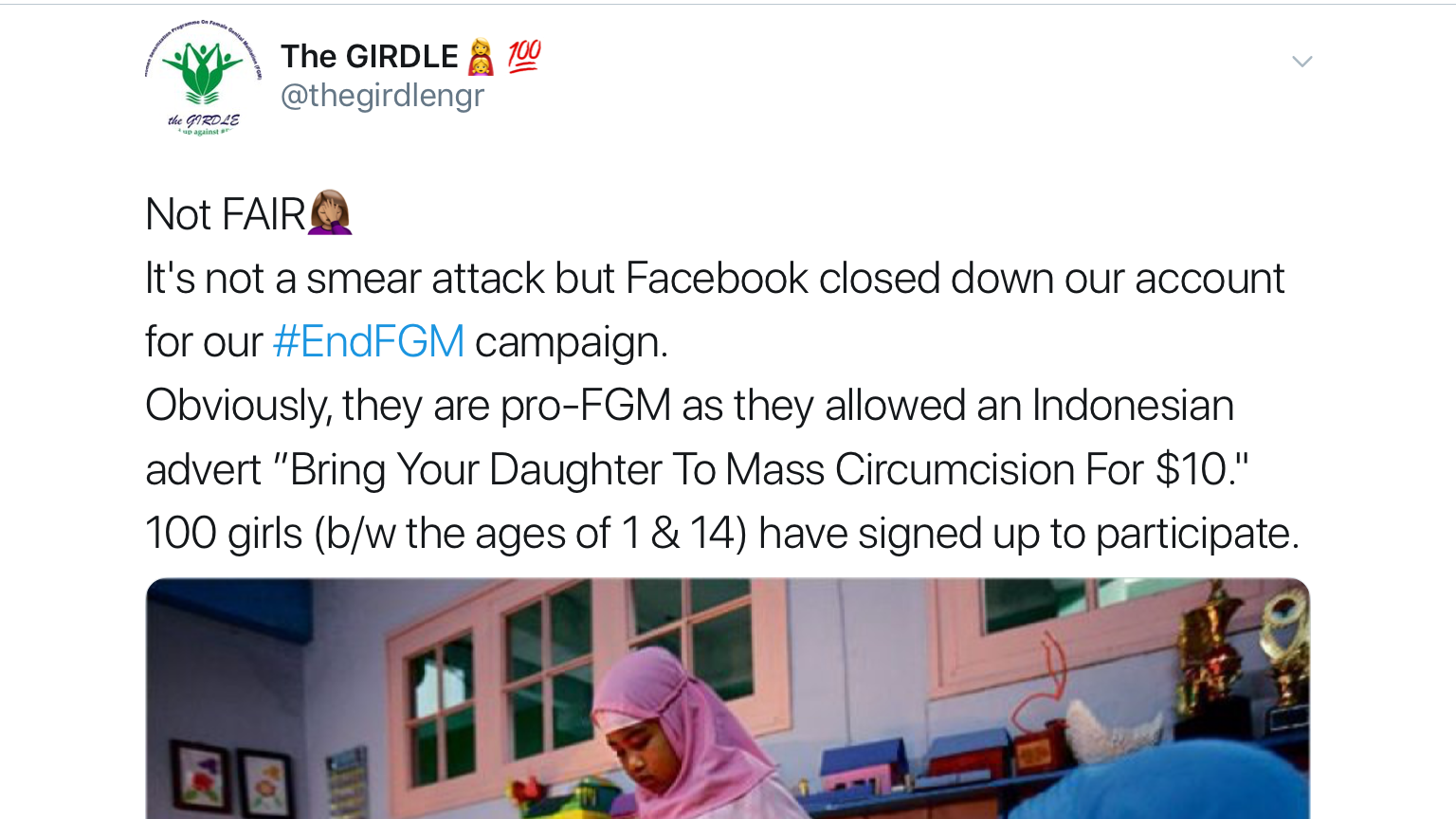 Petition Facebook Don t Accept Ads For FGM Change