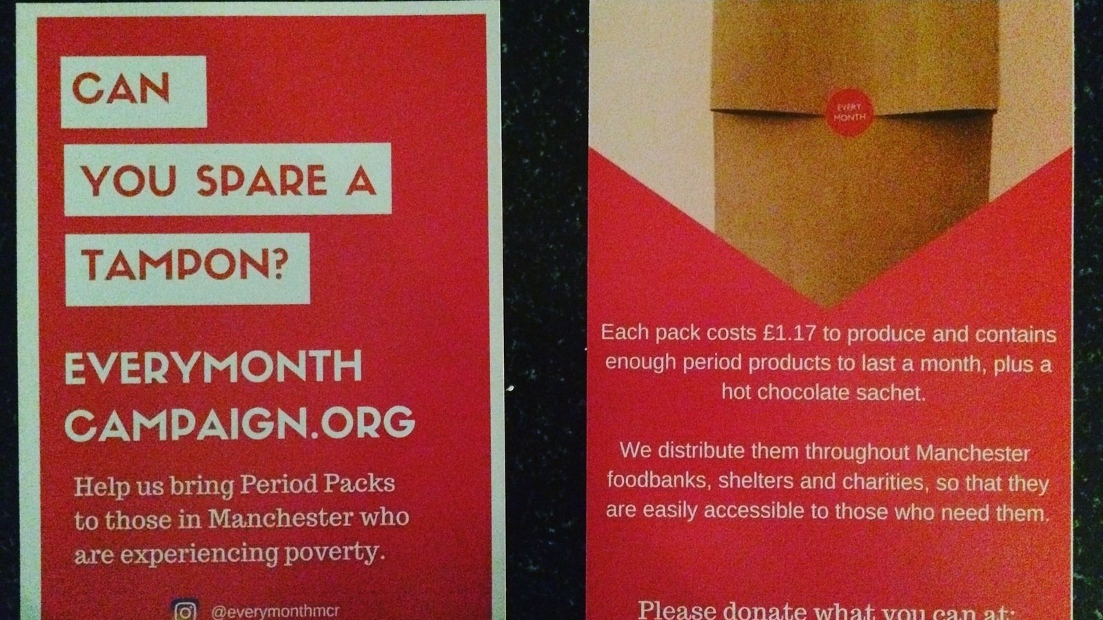 Petition · Free menstrual products for Manchester's homeless shelters