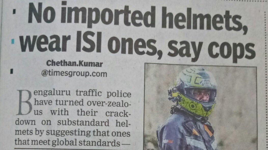 Petition · Make international safety standard approved helmets legal in Bangalore. Bengaluru