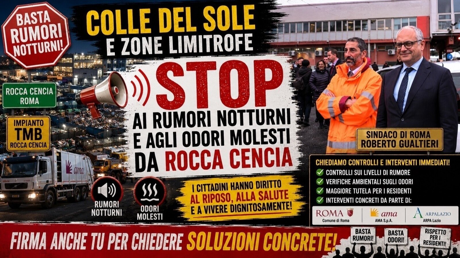 Petizione · STOP AI RUMORI NOTTURNI E AGLI ODORI MOLESTI A COLLE DEL ...
