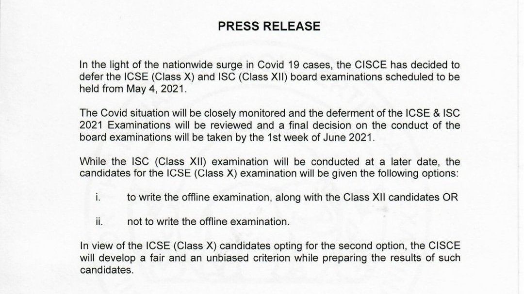 Petition · Icse should not be held in pandemic conditions. Cbse was