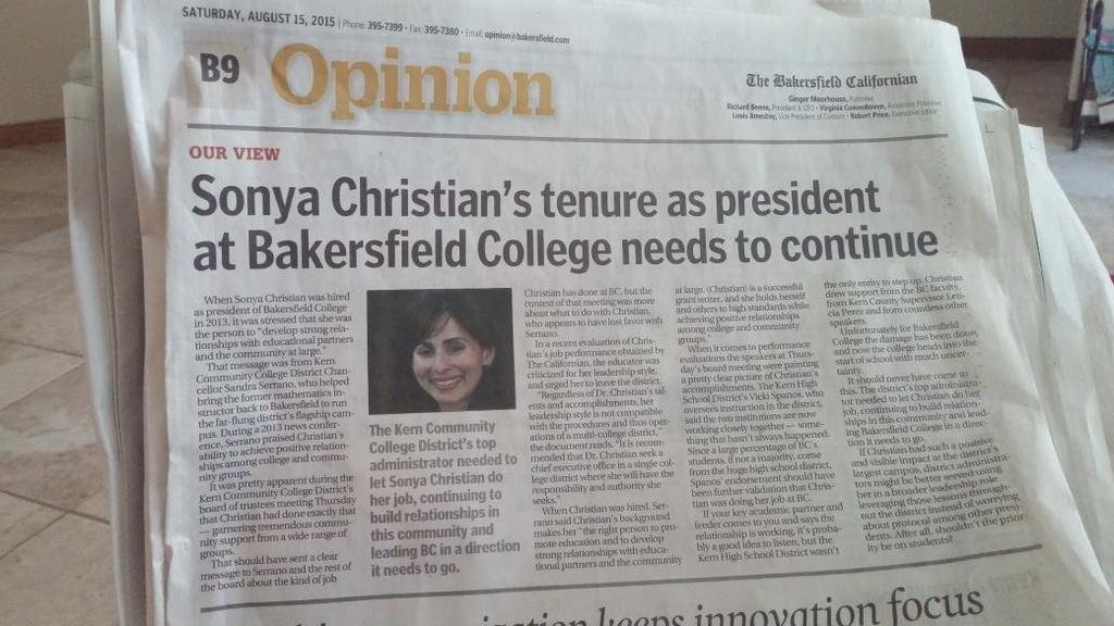 Petition · Offer Bakersfield College President a MultiYear Contract