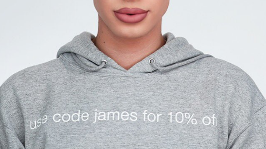 james charles use code james hoodie