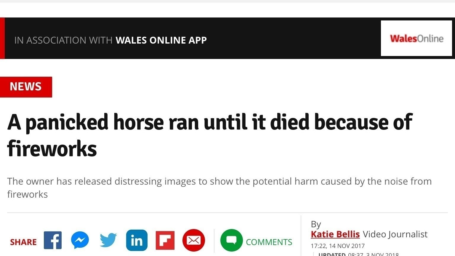 Petition · Stop fireworks in rural areas near livestock United