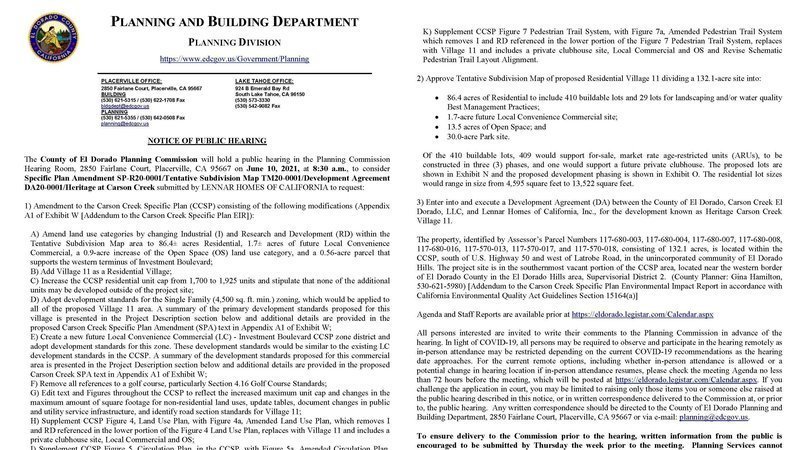 Petition · Reject Creekside & Carson Creek Village Plans & Oppose  Amendments the General Plan · Change.org