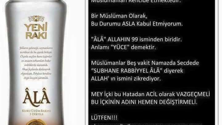 Kampanya · Yeni rakı Ala serisi ismini değiştirsin - Türkiye · Change.org
