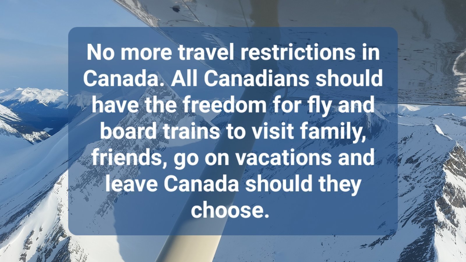 Petition · Allow unvaccinated Canadians to fly and board trains in