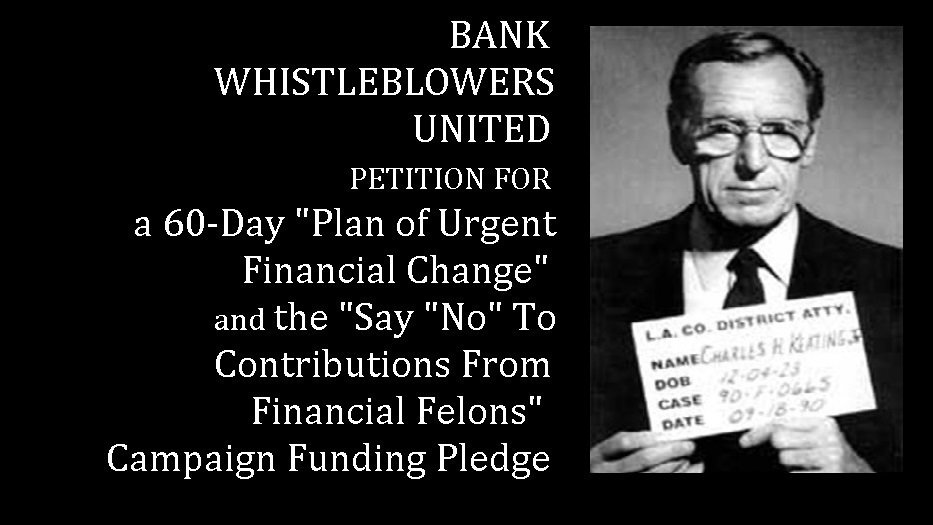 Petition · Bernie Sanders Please Sign Bank Whistleblowers United's 60