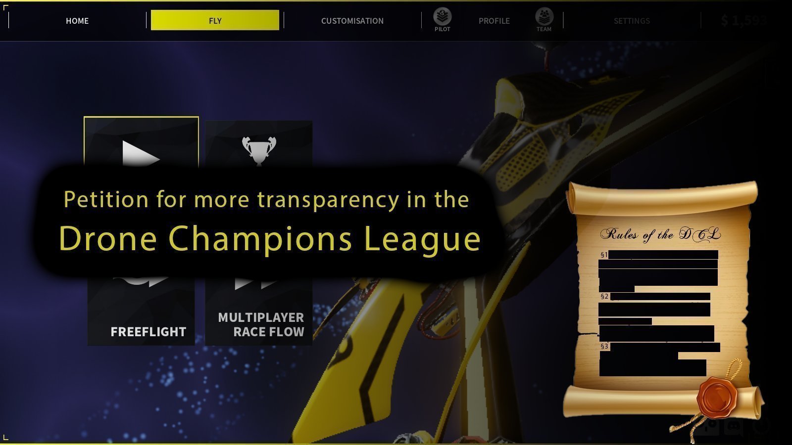 Petition · Transparency in the Drone Champions League Germany