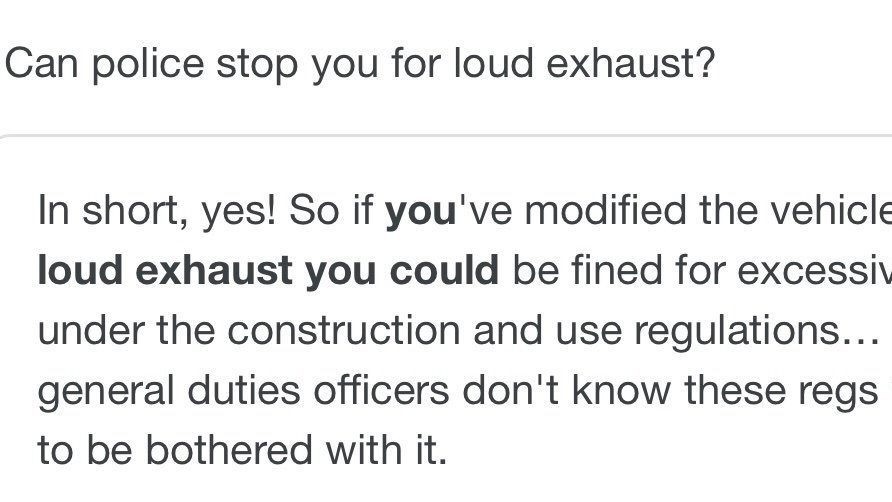 Petition · Better policing of noisy vehicles fitted with illegal exhaust modification devices