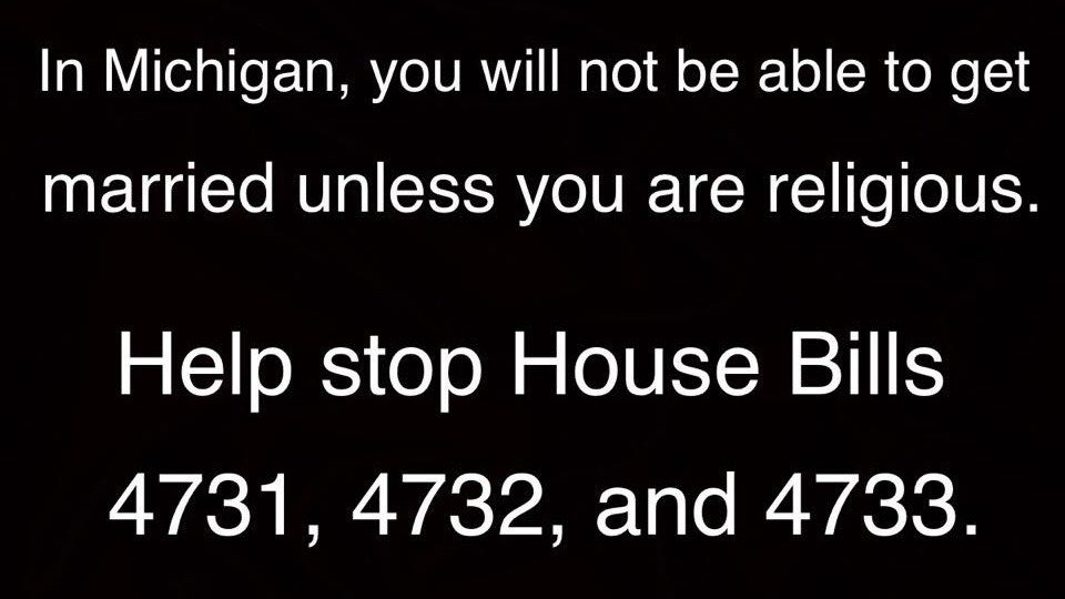 Petition · NO MORE DISCRIMINATION IN MICHIGAN! Vote Against House Bills 4731, 4732, and 4733