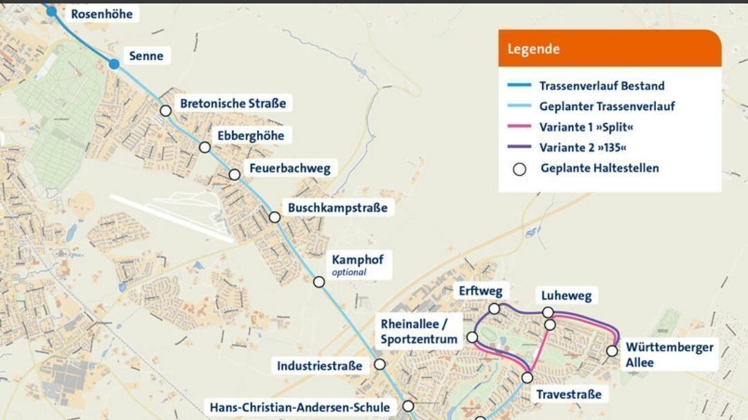Petition · Linie 1 verlängern ja, aber nicht durch die Sennestadt Petition · Linie 1 verlängern ja, aber nicht durch die Sennestadt