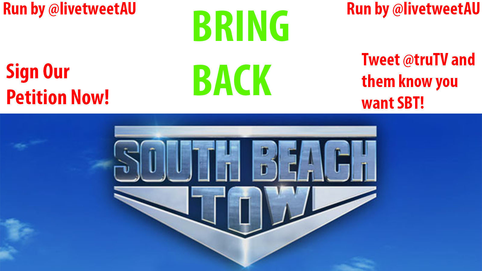 Petition · Bring Back South Beach Tow! #BringBackSouthBeachTow