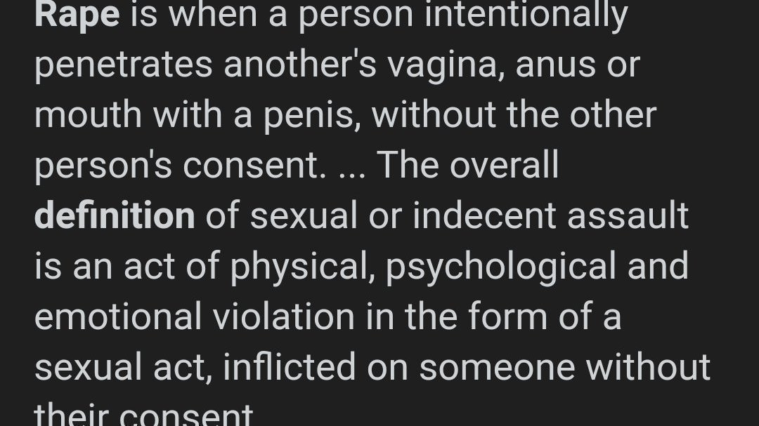 Petition · change the definition of "rape" to see against someone's