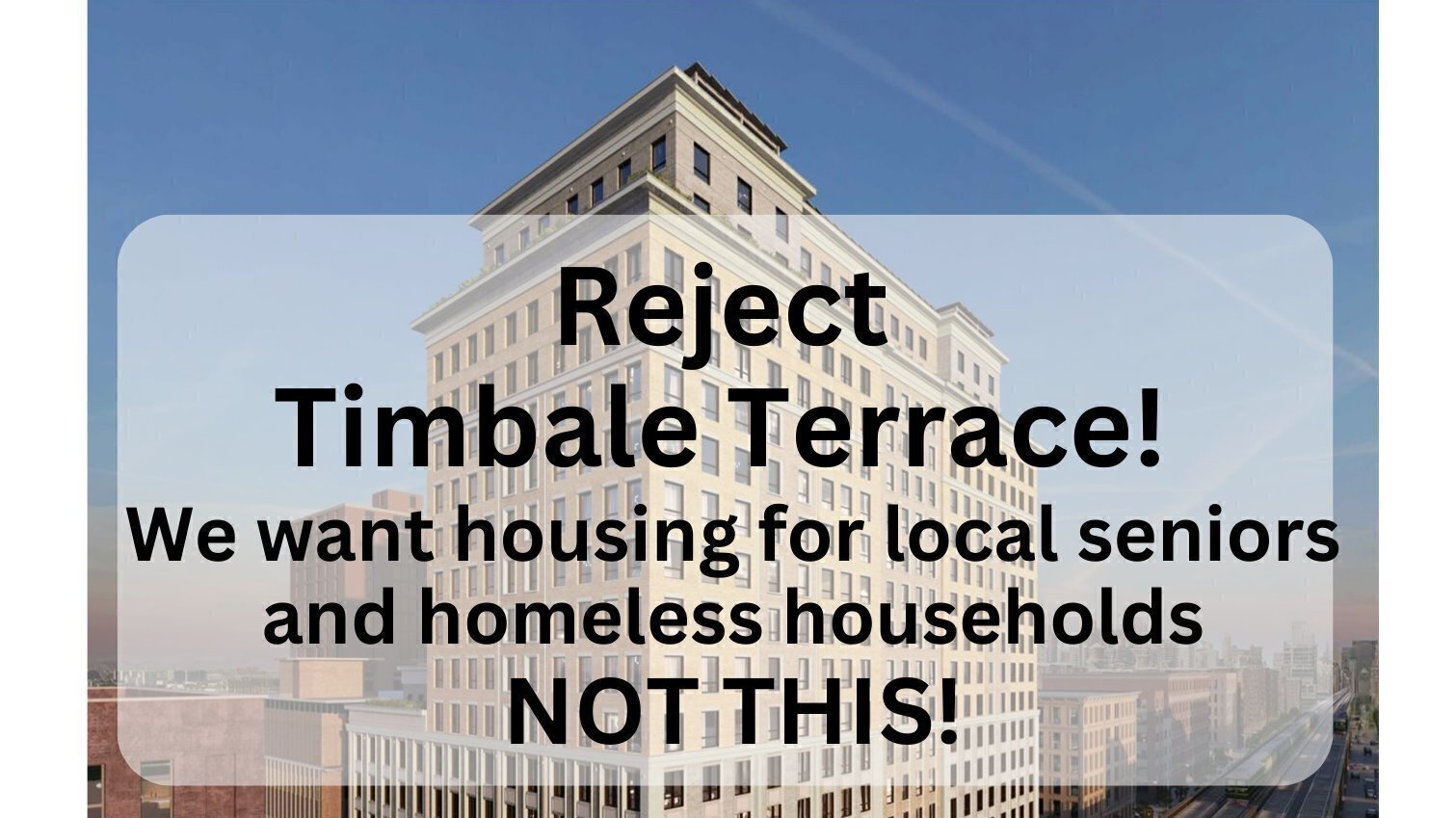 Timable Terrace Petition · Reject Timbale Terrace. East Harlem needs housing for our ...