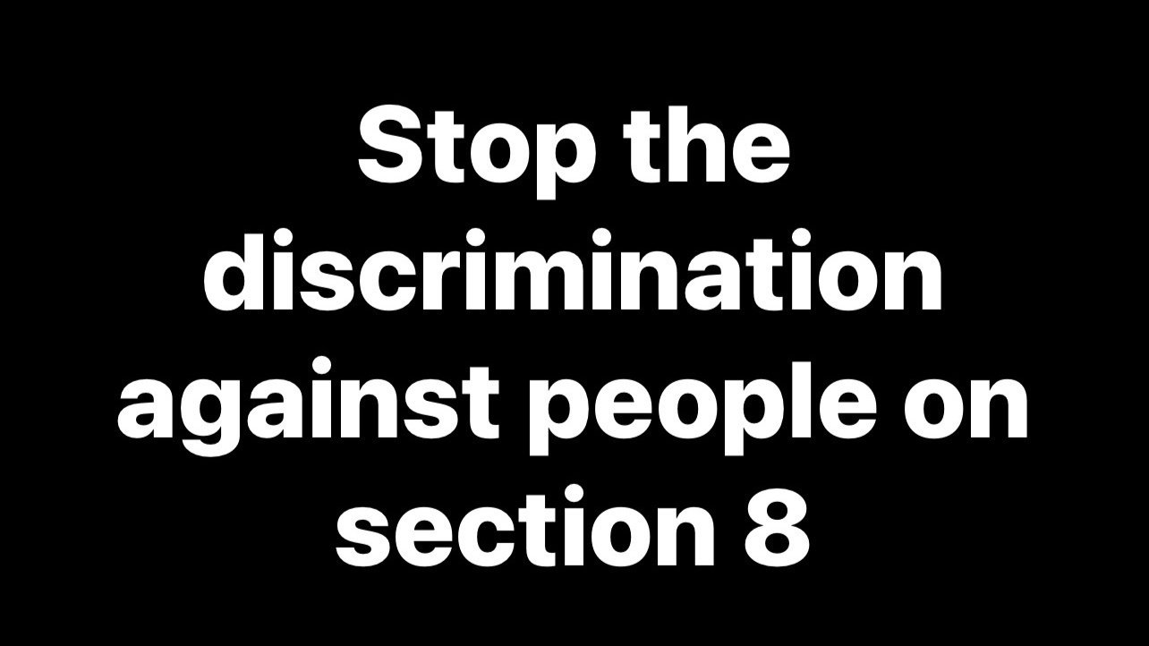 Petition · Anyone who refuses to accept section 8 vouchers can be sued