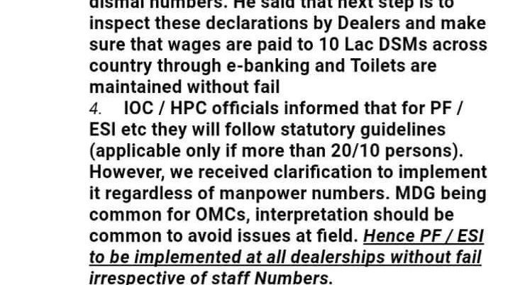 Save Petroleum Dealer's from Dictates of Petroleum Minister Sh. Dharmendra Pradhan